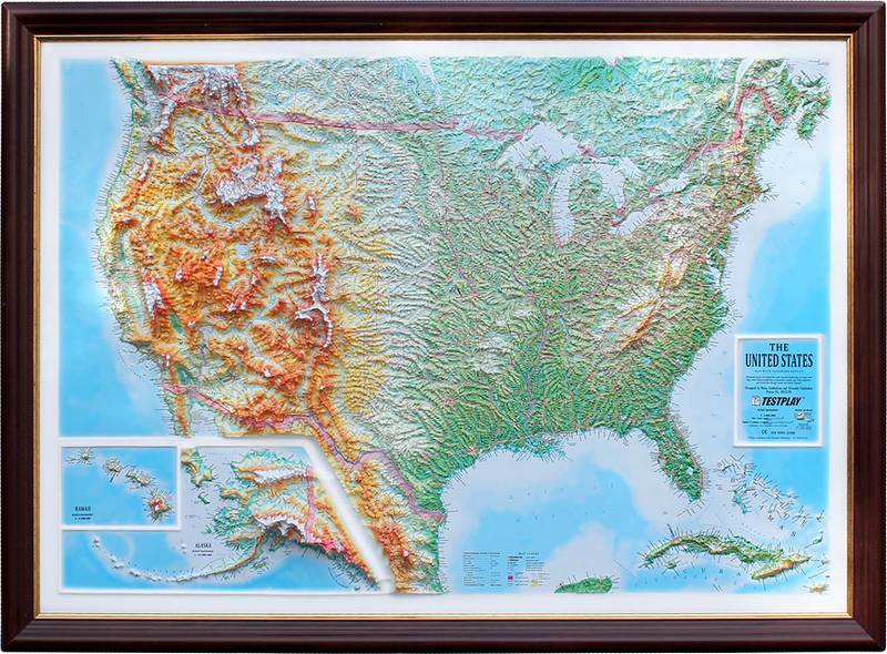 U.S. 3D Map Large 1