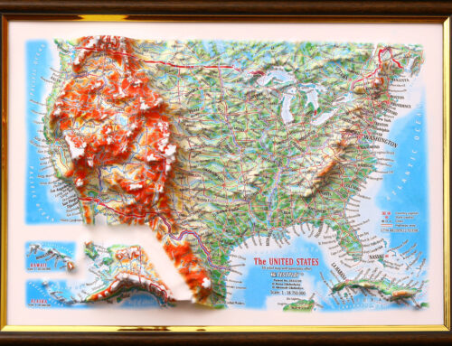 USA 3D gift map