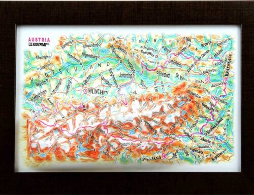 Austria 3D souvenir map