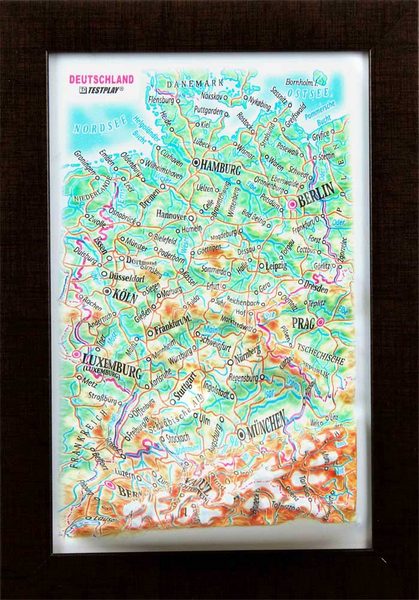 3d relief germany souvenir map decor testplay 3d magnet fridge