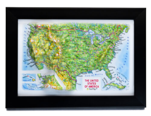 USA 3D souvenir map