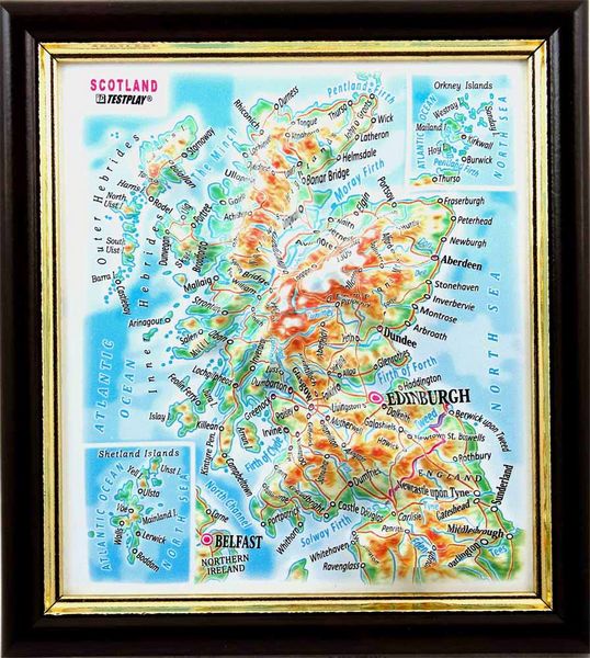 3d relief scotland souvenir map decor testplay 3d magnet fridge