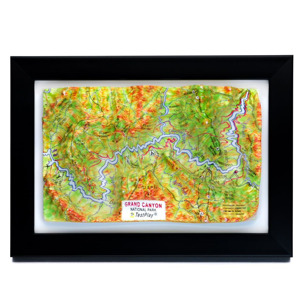3d relief grand canyon united kingdom souvenir map decor testplay 01