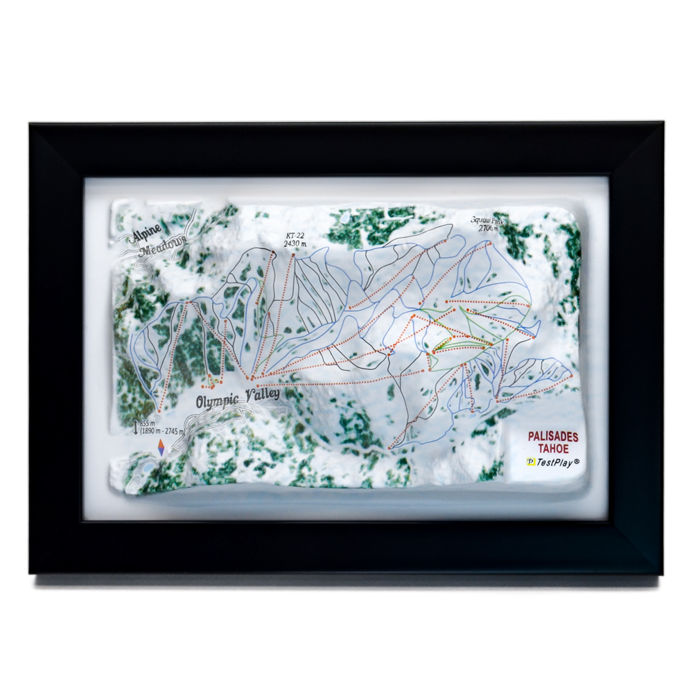 Palisades Tahoe 3D ski resort map testplay 1